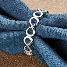 Eleganter 925 Sterling Silber Ring mit Unendlichkeitssymbol Design, tolles Geschenk für Damen, perfekt als Geschenk zum Erntedankfest, für den täglichen Gebrauch, Feiertage und Geschenkanlässe, im vintage-boemischen Stil