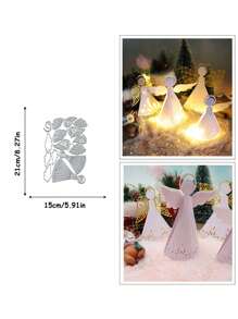 1pc Christmas Angel Style Thin Cut Mold Handmade DIY Cutting Mold Scrapbook Background Decoration Embossed Template Album Holiday Card Making