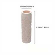 Set de 4 piezas Rodillo de textura de flores europeas de cerámica suave, herramienta de rodillo de textura de alta precisión para hacer pendientes DIY, broches, decoraciones y otras manualidades