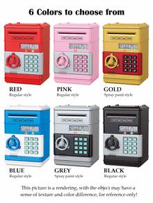 Electric Piggy Bank Auto Money Coin Saver With Light & Sound, Creative Password Unlocking Gift, Partial Accessories Included (Excluding Regular Batteries)