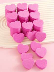 50/30/10pcs Heart Shape Mini Nail Buffer Block,100/180 Grit Double-Sided Sponge Nail File,Professional Nail Polishing Tools For Shaping And Smoothing,Suitable For Manicures And Pedicures