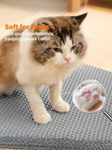 Cat Litter Mat, Large Double Layer Honeycomb Litter Trap Mat, Non-Slip And Waterproof, Floor Litter Box Anti-Pee Mat, Cat Litter Mat, Cat Supplies, Gray (Multiple Sizes Available)