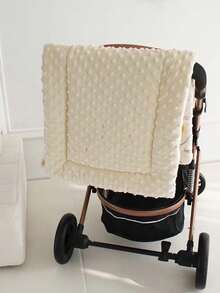 1pc Baby Stroller Pad, Soft Plush Cushion, Anti-Slip Cotton Mat, Cradle Bed Mattress, All Season, Reversible