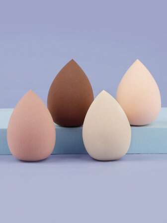 4pcs Teardrop Makeup Sponges, Multi-Color, Wet & Dry Use,Makeup,Cheap,Room Decor,Vanity,Travel,Bedroom,Makeup Accessories,Puff,Makeup Blender,Powder Puff,Makeup Sponge