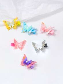 100pcs Hair Accessories Set Including Hair Clips, Hair Scrunchies, Glitter Butterfly Hair Clips And Hair Ties, Sweet And Cute Hair Decorations