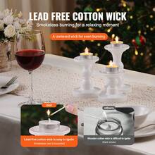 200 Pack Unscented Tea Lights Candles 6.5 Hours Long Burning Smokeless Tealight Candles, Dripless With Aluminum Cups, Natural Palm Wax Votive Candles For Home, Weddings, Christmas, White - 200 Pack - View 4