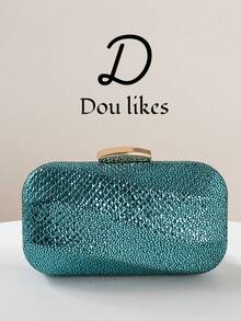 Glitter Clutch Bag, Women's Elegant Evening Party Handbag, Suitable For Formal Occasions, Weddings, Parties. Fashionable And Classy Box-Shaped Evening Bag, Suitable For Women To Use In Various Formal And Dining Gathering Occasions, Also A Perfect Gift For Women