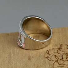 1pc Vintage Elegant Enamel Flower & Micro-Inlaid Zirconia Resin Women Ring - Pink - View 3