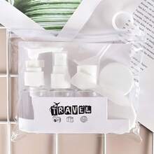 1 件/7 件旅行瓶容器、可再填充瓶套装（带洗漱包）、空液体容器、防漏液体分配瓶、随身携带化妆包、面霜罐、旅行必需品、飞机旅行配件、旅行瓶套装、防漏便携式洗漱用品容器套装、透明 PP 航空尺寸化妆品容器（用于乳液、洗发水、面霜、肥皂，带便携包）、喷雾瓶、圣诞礼物、女士礼物、旅行必需品