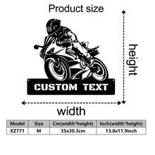 Personalizowana metalowa dekoracja ścienna z motocyklistą, spersonalizowany logo motocykla, wielokrotnego użytku dekoracyjna metalowa dekoracja ścienna w stylu artystycznym, odpowiednia na werandę i podwórko, personalizowana sylwetka motocyklisty, do domu i na prezent, urodziny, ukończenie szkoły, wielofunkcyjna, ozdobna, wielokrotnego użytku, wykwintna, stylowa, wysokiej jakości, kolorowa, nowoczesna, niestandardowa, spersonalizowana, unikatowa, herbaciarnia, dom, ogród, biuro, spersonalizowane rękodzieło - Wielokolorowe - Zobacz 25
