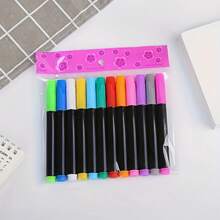 5pcs 12-Color Liquid Chalk Markers - Dustless, Water-Soluble, Suitable For Smooth Surfaces Like Glass, LED Boards, Chalkboards, Fine-Tipped, Art Supplies | Vibrant Markers | Random Color Styles, School Supplies,Back To School