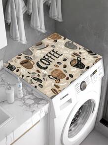 1pc Coffee Machine Absorbent Drip Mat, 5mm Thick Square Silica Gel Drying Pad, Quick Drying Protective Dish Drying Mat, Suitable For Washing Machine, Dryer, Kitchen And Bathroom, Modern Practical Pad, Absorb Grey Water, Ideal Gift, Washing Machine Dust Cover, Bedside Cabinet, Refrigerator, Countertop Mat, Multi-Purpose Washing Machine Top Cover Mat