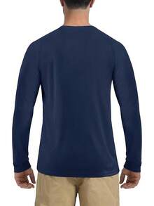 Boladeci Men's UPF 50 Sun Protection UV SPF Shirts Long Sleeve Lightweight Quick Dry Swim T-Shirts Rash Guard - Navy Blue - View 6