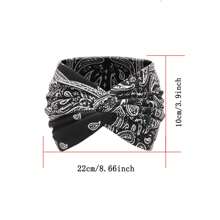 1pc Bohemian European American Sports Headband, Wide Yoga Elastic Headband, Running Hair Band, Sports Hair Accessories For Women Turban Headband Sweatband Fall Winter For Vacation Outfits Woman Elegant Scarf