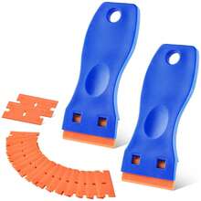 1+10pcs/Set Cleaning Scraper, For Removing Floor, Stove, Peeling Labels, Stickers, Plastic Razor Blades For Car Windows, Scraper Tools - Multicolor - View 6
