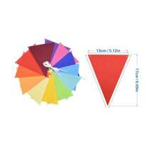 1pc Rainbow Pennant Banner Flags Garland Multicolor Bunting String Triangle Flags Bulk Rainbow Bunting For Carnival Birthday Party Festival Decorations