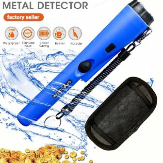 Metal Detector With Precise Locator, Detector Rod, Handheld Precise Locator, 360° Treasure Precise Metal Detector, With Belt Pouch, High Sensitivity, Suitable For Coins Jewelry (Batteries Not Included)