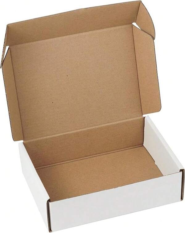 50 Packx5 Inch Small Boxes White Corrugated Cardboard Box Small Business, Mailer,, And Packing