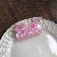 1 件毕业醋酸纤维碎花发夹,可爱动物系列优雅发夹,时尚发饰,适合洗漱、沐浴、化妆 - 送给女孩时尚发饰优雅发夹的绝佳礼物 - 彩色 - 查看 10