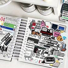 50 张/包通用编程主题贴纸，复古黑客贴纸适用于水瓶、笔记本电脑、滑板等。充满活力的美学涂鸦套装，适用于日记、剪贴簿、派对用品，非常适合冬季和新年、学校用品、返校 - 彩色 - 查看 8