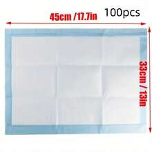 Pet Urine Pad, Leak-Proof And Super Absorbent Dog Urine Pad, Dog Pad With 6-Layer Protection, Puppy Training Toilet Pad, Disposable Pet Litter Tray Pad For Cats, Pet Urine Pad, Rabbit And Puppy Training Pad - 33cm*45cm/100pcs - 查看 2