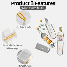 1pc Pill Organizer 3 Compartments Portable Pill Case Travel Moisture Proof Pill Box For Tablets Vitamins Cod Liver Oil Supplements And Medication - Multicolor - View 8