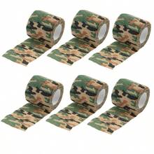 6 Rolls Self-Adhesive Sports Bandages, Hunting Bandages, Breathable Elastic Adhesive Bandages, Suitable For Sports, Outdoor Camping, Hunting, Firearms, Outdoor Military Hunting Camera Grip Protection Bandages - Multicolor - View 12