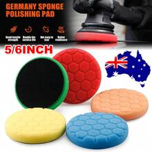 5pcs 5"(125mm)/6"(150mm) Hex Logic Sponge Buffing Polishing Pads T120/T80/T60/T40/T20 For Polisher