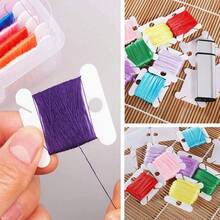 3Set (120pcs/Set) Plastic Floss Bobbins Cross-Stitch Embroidery Thread Organiser UK - White - View 6