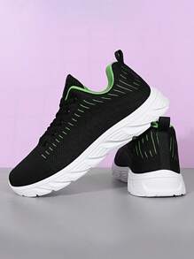 Men's Running Sneakers, Thick Sole, Ultra-Light, Comfortable Soft Bottom Shock Absorbing Casual Shoes, Plus Size Work Shoes, Mesh Fabric ,Gym