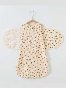 夏季好物 1 套婴儿四层睡袋、平纹细布腰带、新生儿襁褓、腹带、易裹式防惊吓毯，四季皆宜，弹性可调节