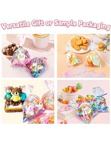 50 túi quà giấy tráng kính hologram, túi giấy tráng kính nhiều màu sắc, túi quà tặng hologram có dây xoắn, thích hợp cho các sự kiện lễ kỷ niệm, tiệc mừng em bé, đám cưới, quà tặng sinh nhật. - Nhiều màu - Xem 8