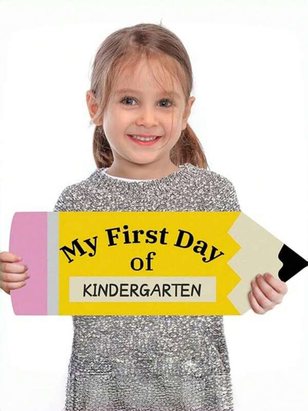 First Day Of School Board - Double-Sided Printing Pencil First And Last Day Of School Sign - 1st Day Of Kindergarten Preschool Chalkboard For Back To School Supplies Kids Girls Boys