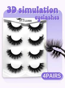 4pairs Cat Eye False Eyelashes