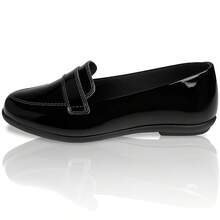 Sapato Mocassim Social Envernizado Confortável Infantil Juvenil e Adulto Sapatilha My ToT - Preto - Visão 5