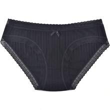 Soft Lace Trim Bikini Panties 5-Pack In Cotton/Viscose - Lace 5pk-black - View 6