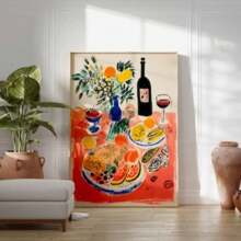 1 pièce Affiche d'art de cuisine vintage pour la décoration de table de dîner, peinture sur canevas, cadeau pour le chef, sans cadre