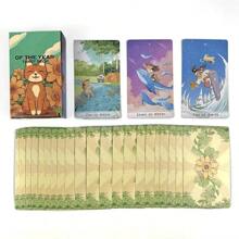 Mazo de Tarot con arte fantasía de gatos y naturaleza - Diseñado para la exploración espiritual y la relajación del fin de semana