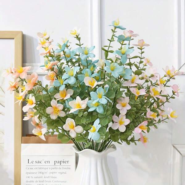 1 pieza Flor de magnolia artificial, decoración de estilo pintura al óleo realista, adecuada para Navidad, Acción de Gracias, Día de la Madre, Año Nuevo y otras ocasiones festivas, decoración del hogar