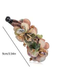 1个优雅女士香蕉夹发饰，街头风马尾辫发夹，防滑时尚简约发饰，扁平爪夹，爪夹，发夹，发卡，发爪，学习用品