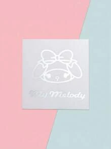 Sanrio 3 piezas Pegatinas de metal con diseño de Sanrio Hello Kitty y su amigo Cinrollroll My Melody, para niñas, dibujos animados, pegatinas de rollo de plástico plateado, pegatina de dibujos lindos, material transparente impermeable de PET, una variedad de patrones, adecuado para manualidades - decoración de cuentas y decoración para regalos. , regalos de vuelta a la escuela