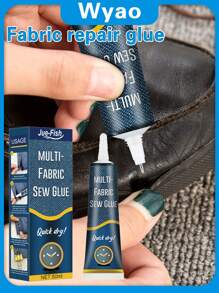 Stoff-Reparaturkleber geeignet für Bohrverwendung, Denim-Stoff, Polyesterstoff, Regalstoff, Lederstoff, Plüschstoff, Seidentextilien, Vliesstoffe, Bekleidungsspezialklebstoff, bedruckte Hosen, Einlegesohlen, Jeans, Riss-Stoffkleber, als Geschenk für Familie und Freunde (neue und alte Modelle werden zufällig versendet)
