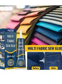 Stoff-Reparaturkleber geeignet für Bohrverwendung, Denim-Stoff, Polyesterstoff, Regalstoff, Lederstoff, Plüschstoff, Seidentextilien, Vliesstoffe, Bekleidungsspezialklebstoff, bedruckte Hosen, Einlegesohlen, Jeans, Riss-Stoffkleber, als Geschenk für Familie und Freunde (neue und alte Modelle werden zufällig versendet)