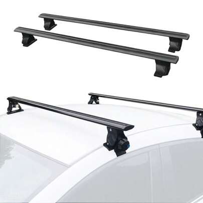 MAGIC SELECT Barras de Techo para Coche Universal. Baca Portaequipajes de Coche para Viajes. Barras Superiores Compatibles con Rieles para Equipaje. Barra Portátil para Transportar.