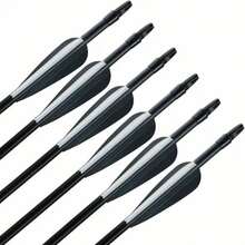 Practical Carbon Arrow 12-Pack Fiberglass Arrows (Black) - Black - View 6