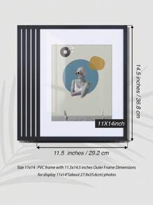Luxury PVC Picture Frame In Classic Matte Black – High-Quality Shatter-Resistant Acrylic Glass, 4x6/5x7/8x8/8x10/11x14/12x16-Inch, Available In Multiple Sizes For Wall-Mounted Or Tabletop Display. Perfect For Enhancing Home Decor, 30x40/30x30/20x25/20x20cm, For Star/Moon