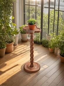 Adjustable Four-Leaf Clover Shaped Side Table, Coffee Table, End Table For Sofa, Bedside, Small Spaces, Mobile And Convenient For Lawn And Patio