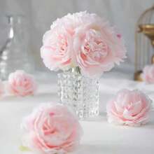 6/24 Pcs Artificial Peony Flowers For DIY Crafts, Wedding Decor, And Home Decor, Plastic Peony Flower Heads For Rome Decor, Garden Decor And Bedroom Decor, Perfect For Vases, Centerpieces, Wedding Party Decor And Graduation Decorations
