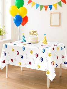 1 chiếc khăn trải bàn in hình dấu chân chó, khăn trải bàn bằng nhựa PE họa tiết dấu chân và xương chó nhiều màu sắc, khăn trải bàn trang trí tiệc sinh nhật, khăn trải bàn trang trí tiệc chủ đề thú cưng, trang trí tiệc mừng em bé, khăn trải bàn dùng một lần cho cắm trại dã ngoại ngoài trời, trang trí phòng ăn nhà bếp, bộ khăn trải bàn trang trí nhà cửa, dễ lau chùi, quà tặng tiệc tùng. - Dấu chân xương chó con - Xem 7
