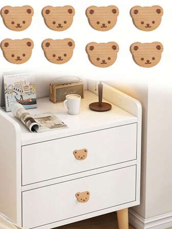 1/6Pieces Bohemian Dresser Knobs, Cute Beech Animal Drawer Knobs For Cabinets, Furniture Upholstery With Mounting Screws